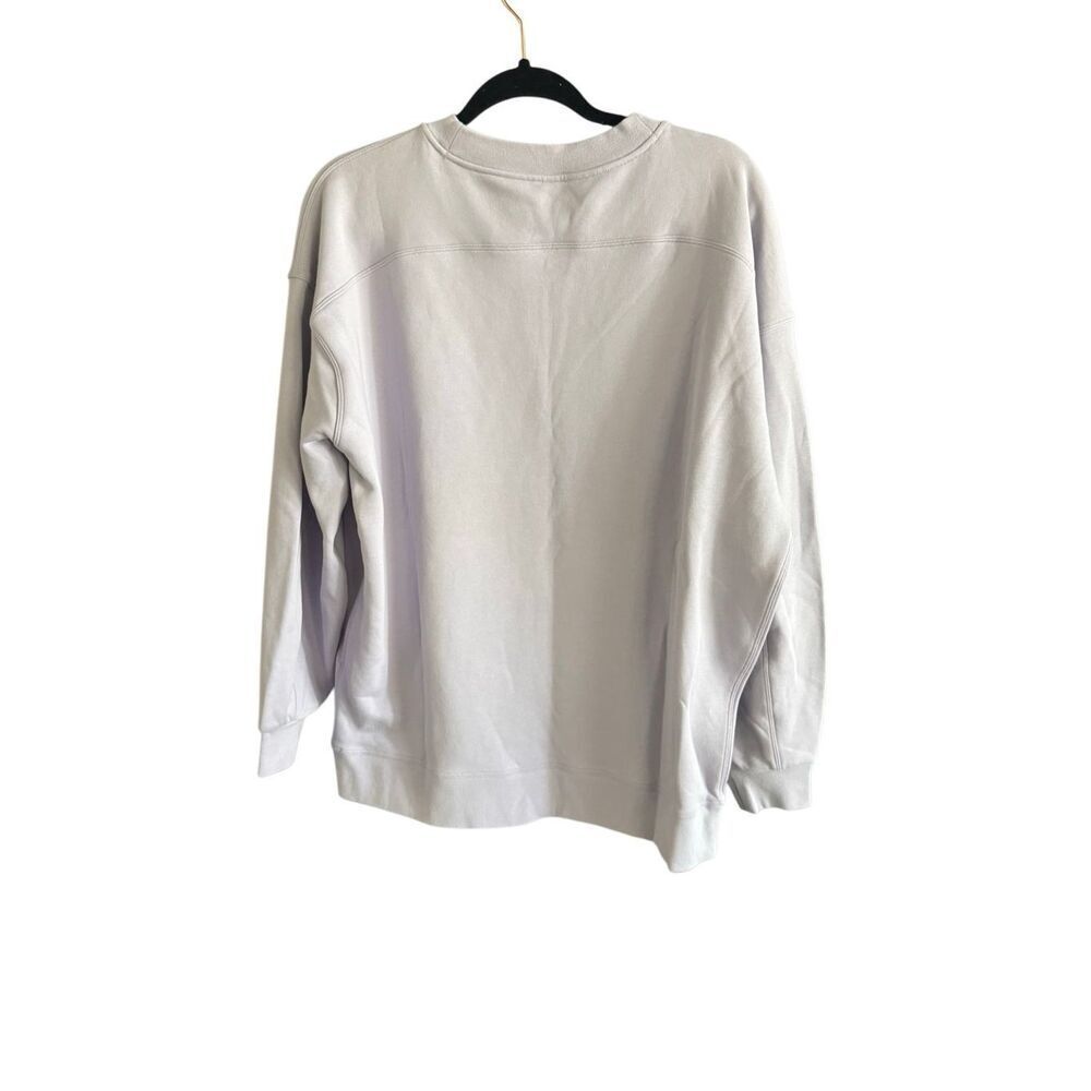 Lululemon Womens Light Gray Perfectly Oversized Crew Graphic Sweatshirt Size XL - Picture 7 of 10